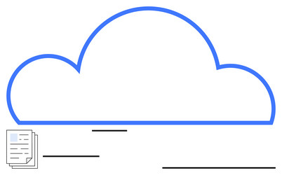 cloud computing concept with data storage vector image