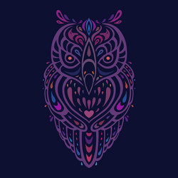 decorative owl ethnic pattern Vector Image
