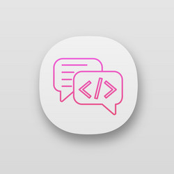 chatbot coding app icon vector image