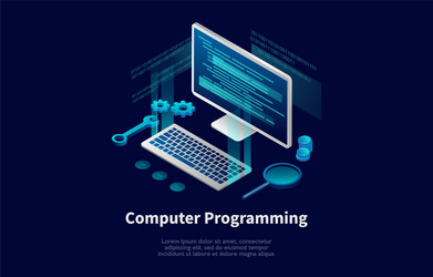 computer programming conceptual vector image