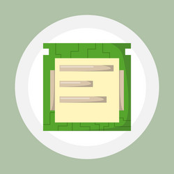 cpu microprocessors isolated microchip hardware vector image