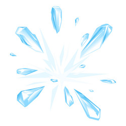 Exploding Ice Shards vector image