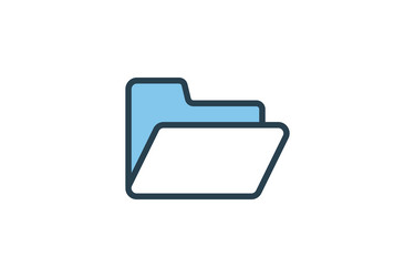 folder icon suitable for web site design app user vector image