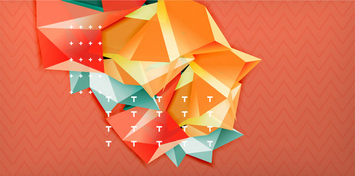Low poly design 3d triangular shape background vector
