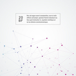 Polygonal background with connect dots and lines vector