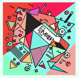 Triangle geometric forms for summer design event vector