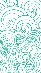 Vertical curly waves pattern for app or web design vector