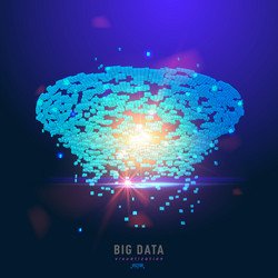 Abstract 3d big data visualization tangled vector