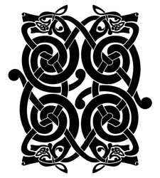 Celtic Dog Ornament Vector Image