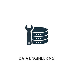 data engineering icon simple element vector