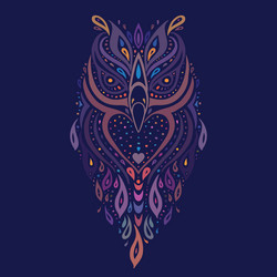 decorative owl ethnic pattern Vector Image