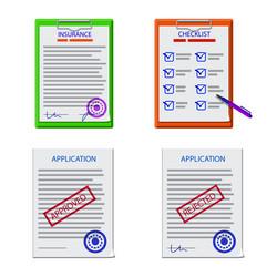 design of form and document icon set vector image