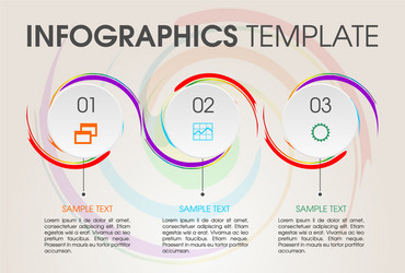 Modern infographics options template with circle vector