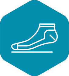 running sock icon outline style vector image