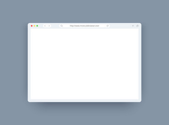 browser template set in light theme for website vector image