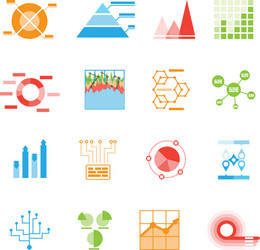 Chart & Graph Icons - Data Visualization vector image