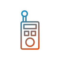 gradient walkie talkie minimalist icon design vector image