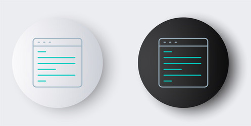line computer api interface icon isolated on grey vector image