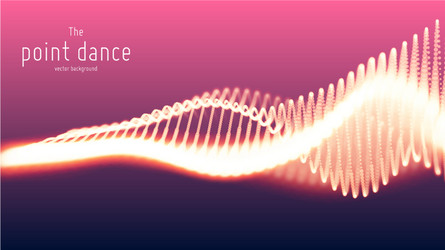 abstract particle wave points array vector image