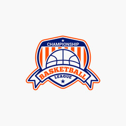 Basketball Club Badge Vector Image