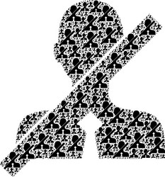 no gentleman recursion mosaic itself icons vector image