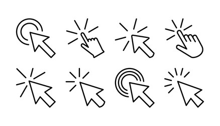 click icon cursor pointer sign vector image