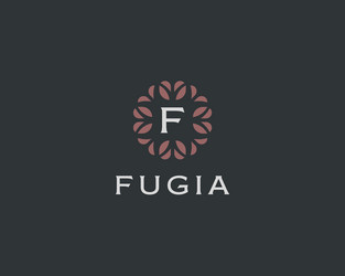 Elegant F Monogram Logo Vector Image