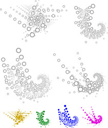 stylish fractal like elements abstract random vector image