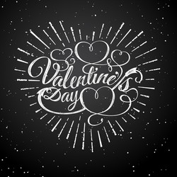 Happy valentine s day vintage vector