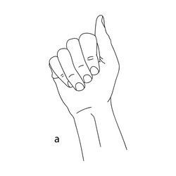 Sign Language Letter F Royalty Free Vector Image