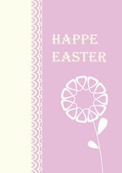 easter card with flowers vector