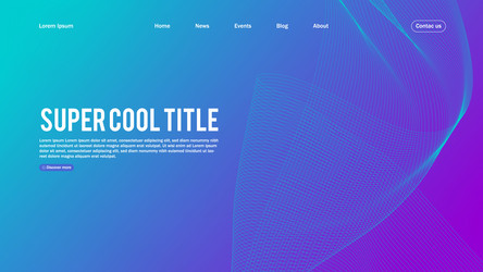 landing page abstract design template for website vector image