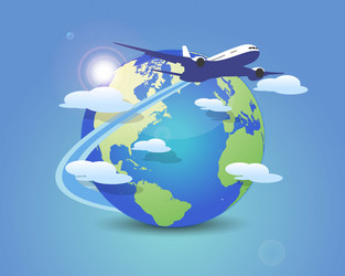 Travel around world vector