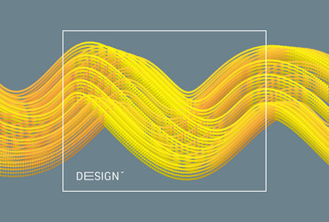 wavy background array with dynamic particles vector image