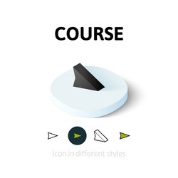 course icon in different style vector