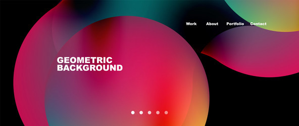 flowing gradient colors and round elements vector image