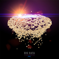 Abstract 3d big data visualization tangled vector