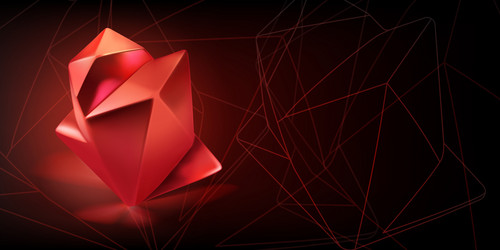 abstract background with low poly 3d shape vector image