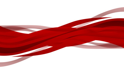 Abstract red wave curve art background vector
