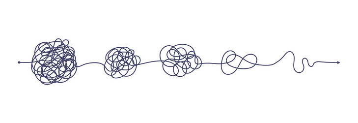 chaos simplifying problem solving and business vector