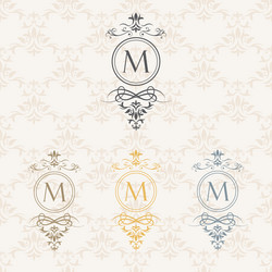 Monogram design elements Royalty Free Vector Image