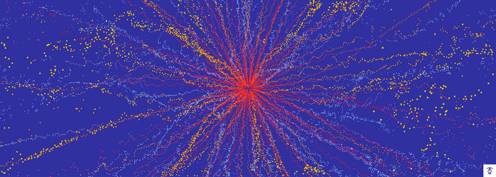 point explode array with dynamic emitted vector image