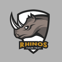 Powerful Rhino Sports Logo Vector Image