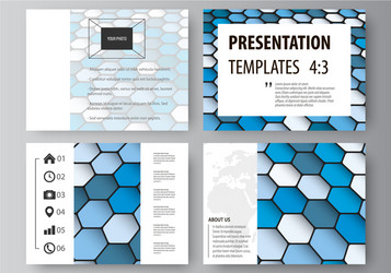 Set of business templates for presentation slides vector