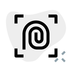 fingerprint an advanced sensor security system vector image