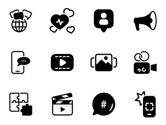 flat on a theme communication and entertainment vector image