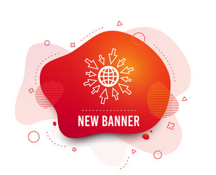 go to web icon globe with mouse cursors vector image
