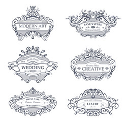 Hand Drawn Wreath Collection Vector Image