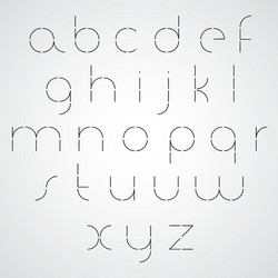 Digital alphabet modern style font vector