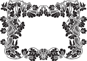 Floral Frame Ornament Vector Image